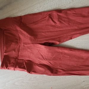 Lululemon leggings in orange burnout